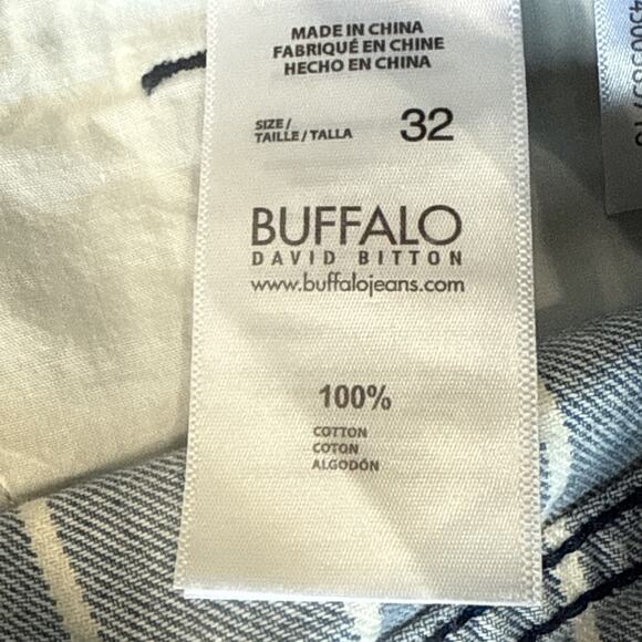 Buffalo David Bitton Blue & White Striped “Richie” Jeans, Mid-Rise,‎ Size 32 NEW - Picture 8 of 9